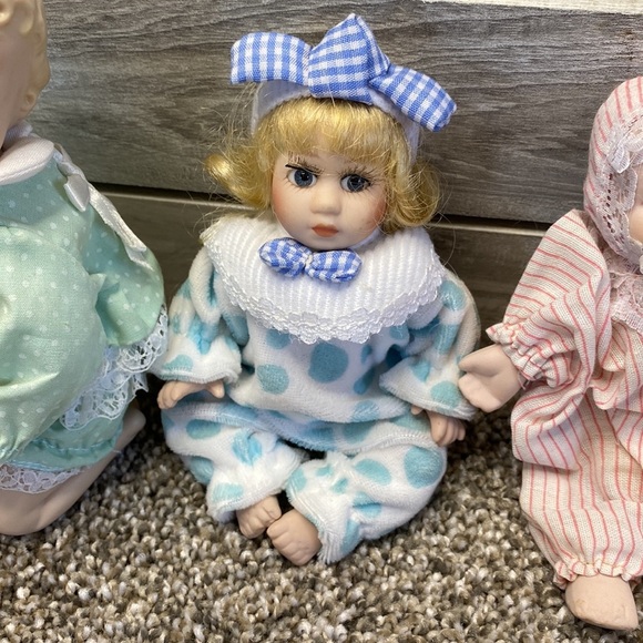 Beautiful China Porcelain Faced Dolls Dressed and Ready for Your Collection Four - Picture 4 of 8